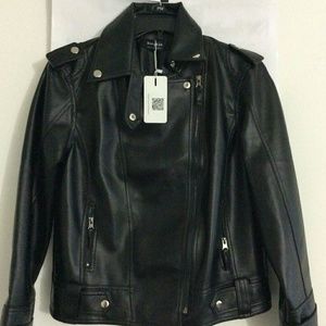 NWT!!! Women slim soft leather jacket